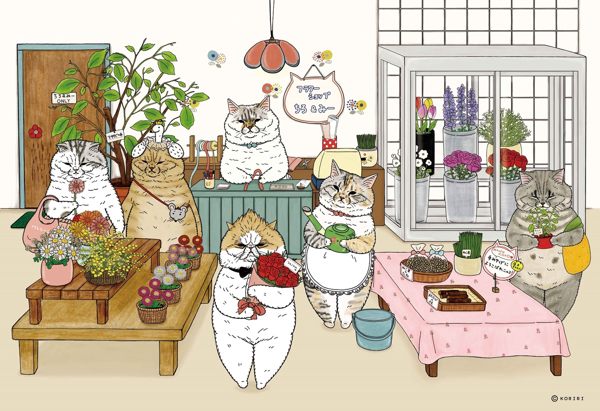 300片 不思議的貓世界-浪漫花屋
