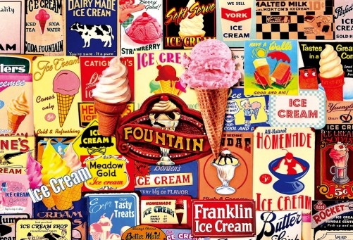 1000片 復古藝術冰淇淋
