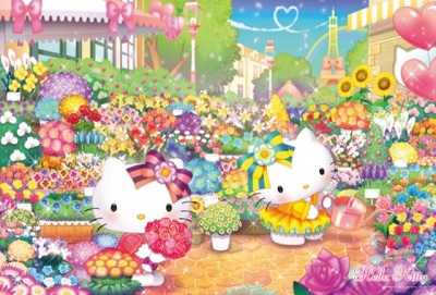 1000片 Kitty-花卉市場