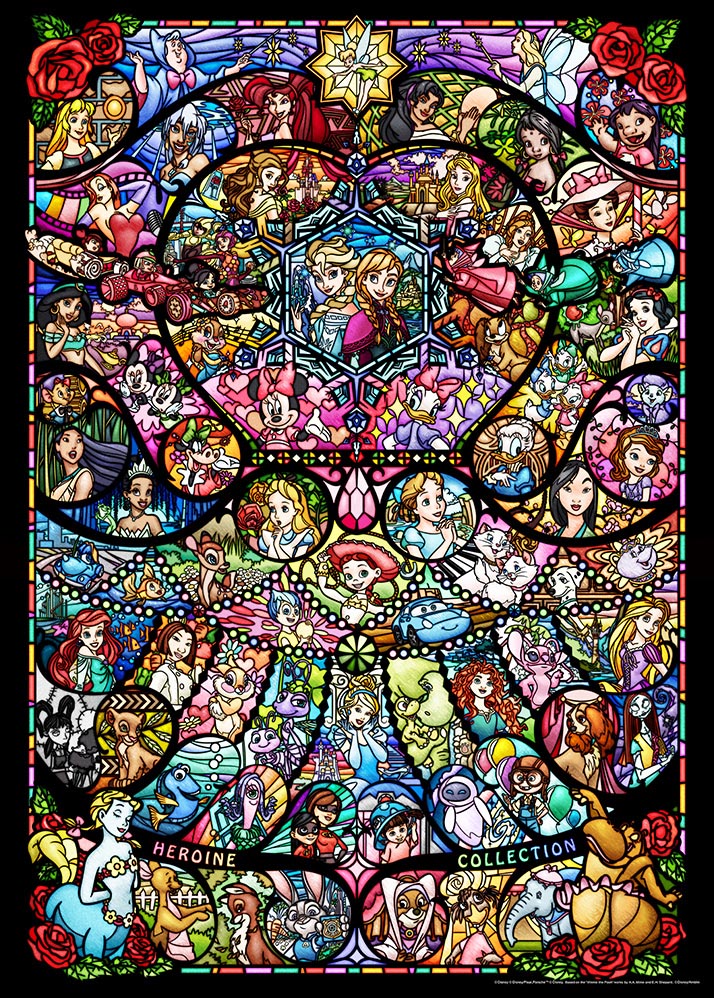 2000片迪士尼-女主角大集合 彩繪玻璃