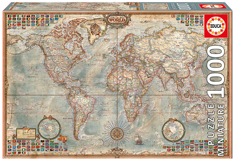 迷你1000片 古世界地圖