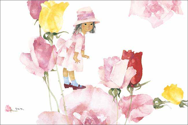 1000片 岩崎千尋-玫瑰與女孩