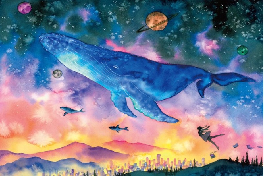 1000片 藝術 鯨魚 夢 無限 (夜光版)